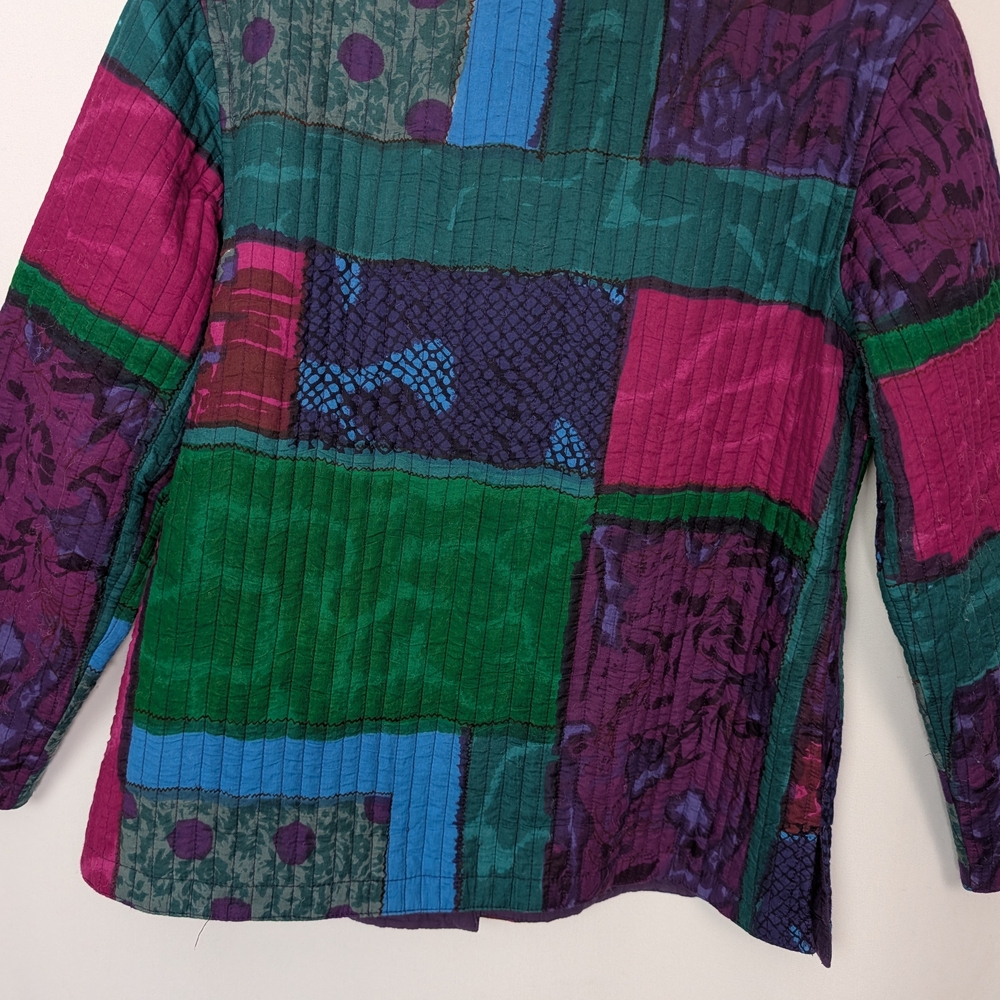 Colorful Patchwork Quilted Jacket - image 6
